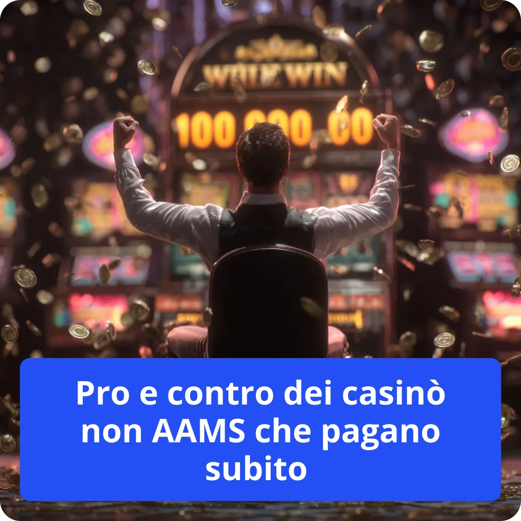 Pro e contro dei casinò non AAMS che pagano subito 