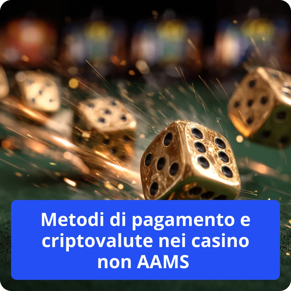 Metodi di pagamento e criptovalute nei casino non AAMS