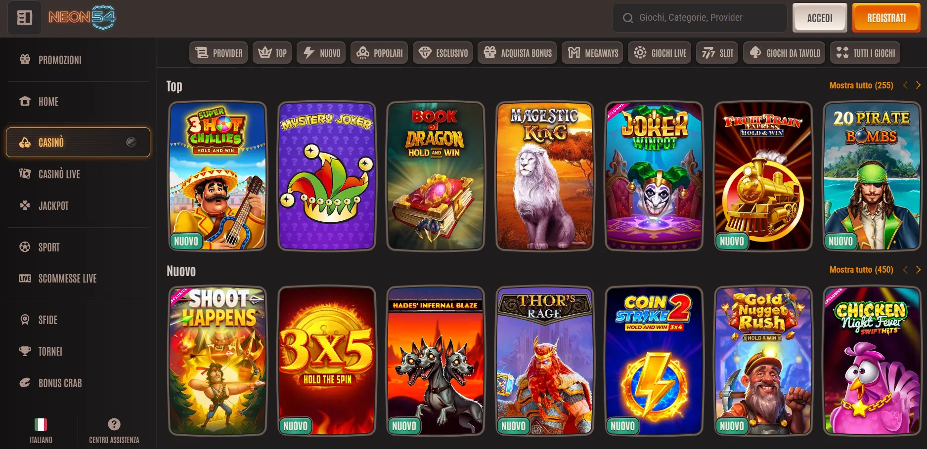 Giochi e scommesse sportive nei casino non AAMS